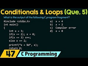Conditionals and Loops (Solved Problem 5)
