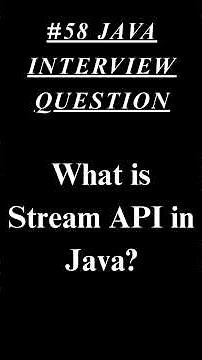 Java Interview Question #58: What is Stream API in Java? | Logic Ladder