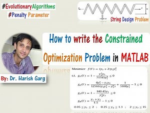 Constrained Optimization Problems with MATLAB