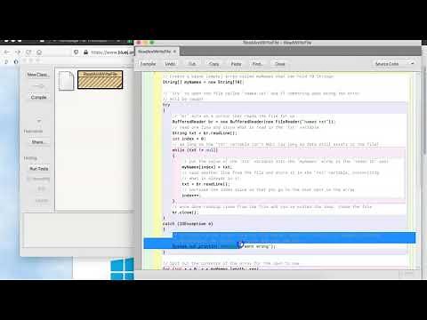 Grade 11 - Reading and Writing Files with BlueJ
