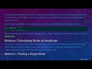 How to Calculate the Mode of an Array in JavaScript