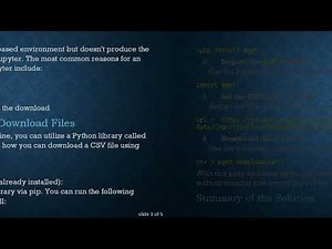 How to Use wget in Anaconda Jupyter to Download CSV Files