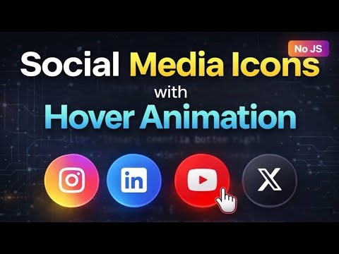 Modern Social Media Icons Hover Effect | HTML & CSS Only (No JavaScript)