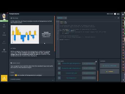 Codingame. Temperatures