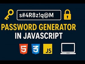 Build a Password Generator using HTML, CSS & JavaScript | Beginner Project Step-by-Step