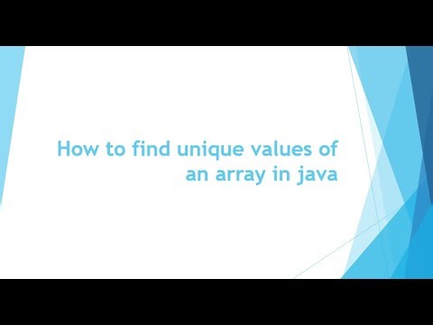 How to find unique values of an array in java | Selenium Interview Question