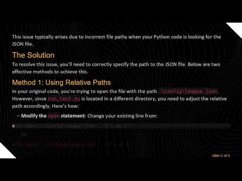 How to Load a JSON File from Another Directory in Python