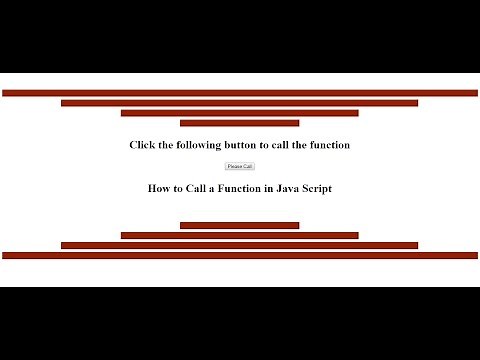 JavaScript Tutorial of How to Call a Function