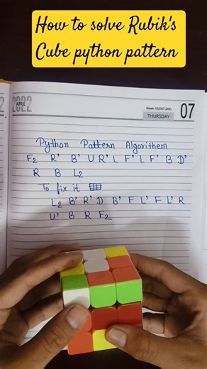 How to solve Rubik's cube python pattern #viral #cube #puzzle #trending #cubing
