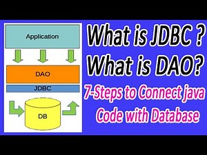 JDBC & DAO tutorial || 7-steps to Connect Java Code With Database