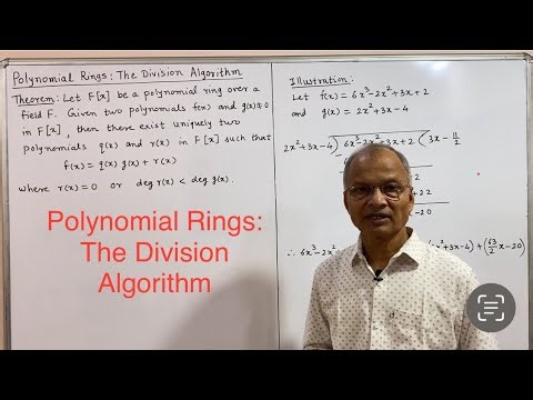 Polynomial Rings: The Division Algorithm