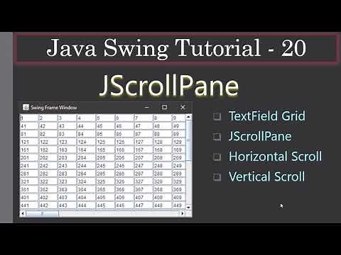 JScrollPane and TextField Grid | Java Swing Tutorial #20
