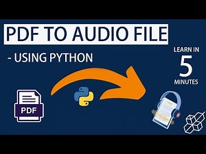 How To Convert PDF Into Audio File Using Python | | Project For Beginners
