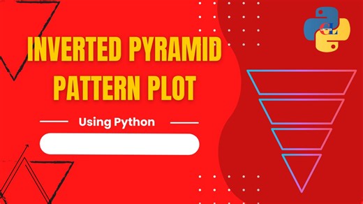 Inverted pyramid pattern plot using python | Python Coding