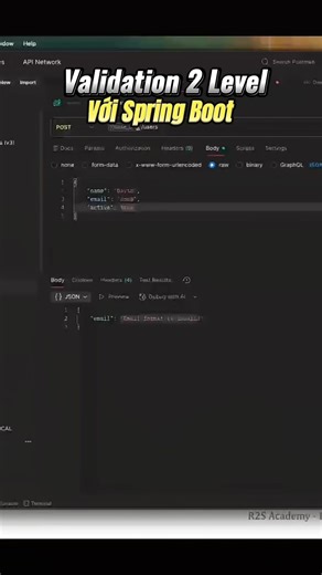 3' tìm hiểu và áp dụng Validation 2 levels trong #Java Spring Boot Kỳ Lê #education #API #OJT #R2S #IT #R2SAcademy #fresher #developer | R2S Academy - Học khỏe, Giá rẻ
