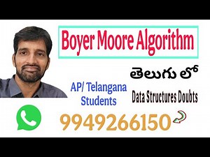 Boyer–Moore Algorithm for Pattern Searching | Easy Explanation