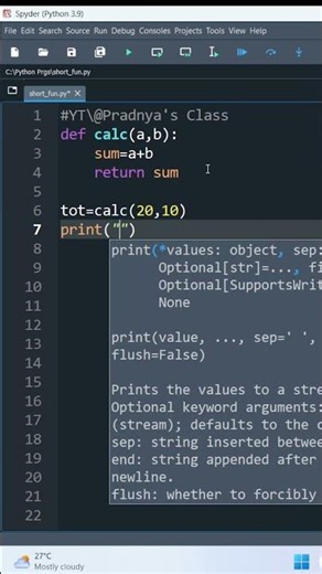 Return MULTIPLE values using PYTHON Function 🐍#shorts #python #programming
