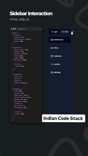 Sidebar in HTML & CSS 🚀 | Create a Modern Navigation Menu