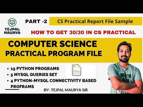 Class 12 CS Practical Report File | Detailed guideline with a sample practical file