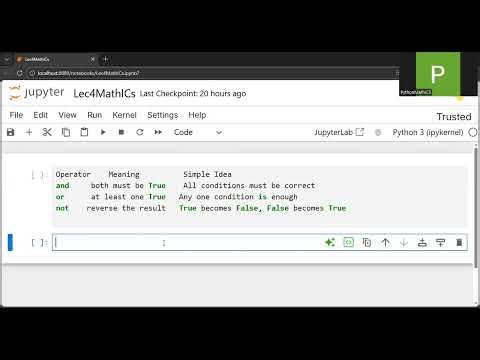 Logical Operators in Python | AND OR NOT Explained with Examples | Beginner Tutorial Lecture4