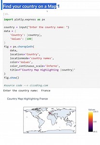 Find your country on a Map | Python Coding