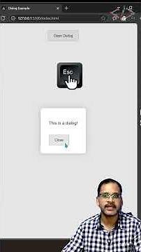 #312 close dialog box using ESC key | interview