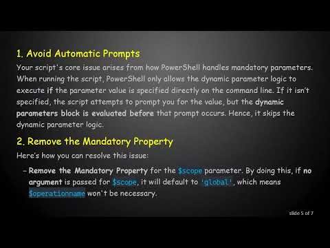 How to Use Dynamic Parameters in PowerShell Based on Value of Another Parameter