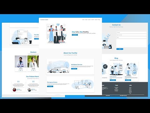 Complete Responsive | Hospital Website | Design Tutorial | Using / HTML / CSS / JAVASCRIPT