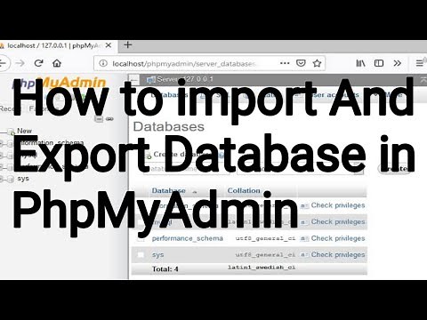 How to Import And Export Database in PhpMyAdmin || Tutorial 2021 || Wordpress Tech || Sql Database