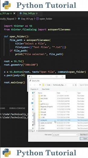 Opening Multiple Files with Tkinter | Python Tutorial