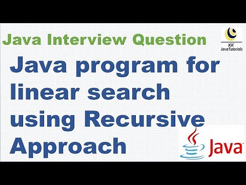 Java program for linear search using Recursive Approach || Linear search using recursive approach