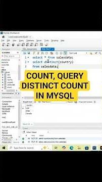 MySQL Count | Distinct Count Query #mysql #shorts