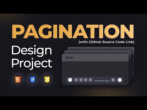 Build Pagination in Website using HTML, CSS and JavaScript | Complete Frontend UI Design Project