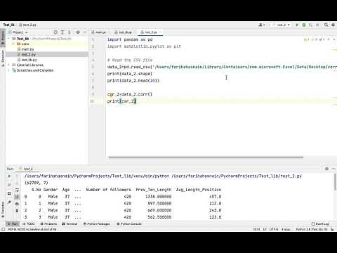 How to Read, Write and Analyse CSV file in Pycharm
