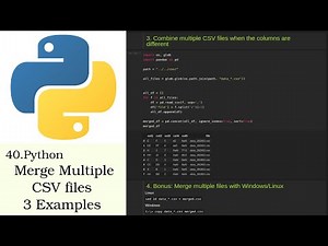 How to merge multiple CSV files with Python