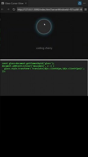 Glass Cursor Glow Effect Using CSS & JavaScript | Modern UI Animation ✨