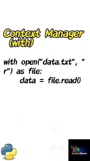 Day 40/45 – Python Context Managers | #Python | #programming