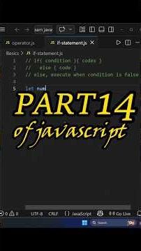 Javascript part 14 else statement 🤯🤯 || conditional statement in javascript learn step by step