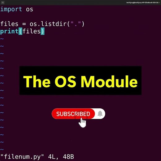 How to Use The OS Module for Automation #shorts #linux
