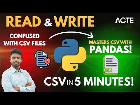 Pandas Creating & Reading CSV Files | Read, Write & Export CSV in Pytho