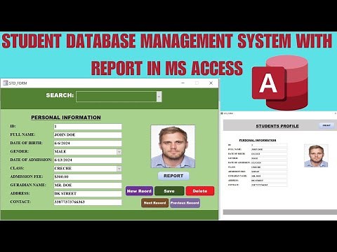 HOW TO CREATE STUDENTS DATABASE MANAGEMENT SYSTEM IN MS ACCESS WITH REPORT
