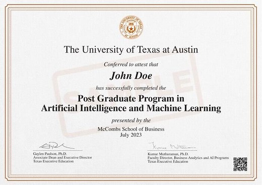 AI Course: PG AI Machine Learning with Certificate in India