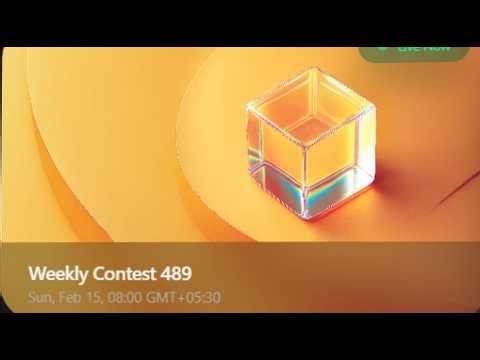 Leetcode Weekly Contest 489 LIVE || #leetcode #coding #programming #contest