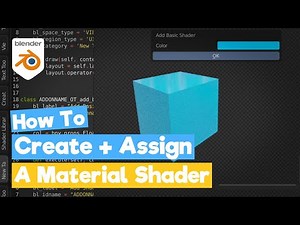 Blender Python Tutorial : How to create and assign a Material Shader [learn python for beginners]