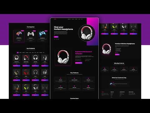 Complete Responsive Headphones Website Using HTML CSS & JavaScript | Full Project Tutorial