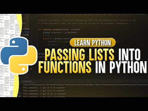 Passing Lists To Functions In Python