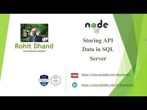 Nodejs Reading API and Inserting data into SQL Server