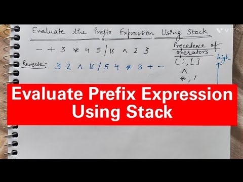 How to Evaluate Prefix Expression using stack || with example.
