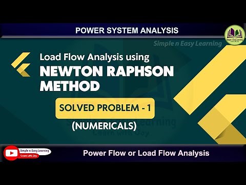 Newton Raphson Method Solved Problem -1| NR method | Power flow Analysis | Newton Raphson numerical