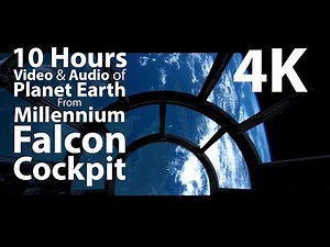 4K 10 hours - Millennium Falcon Cockpit flying in Space over Earth using NASA's footage - relaxing